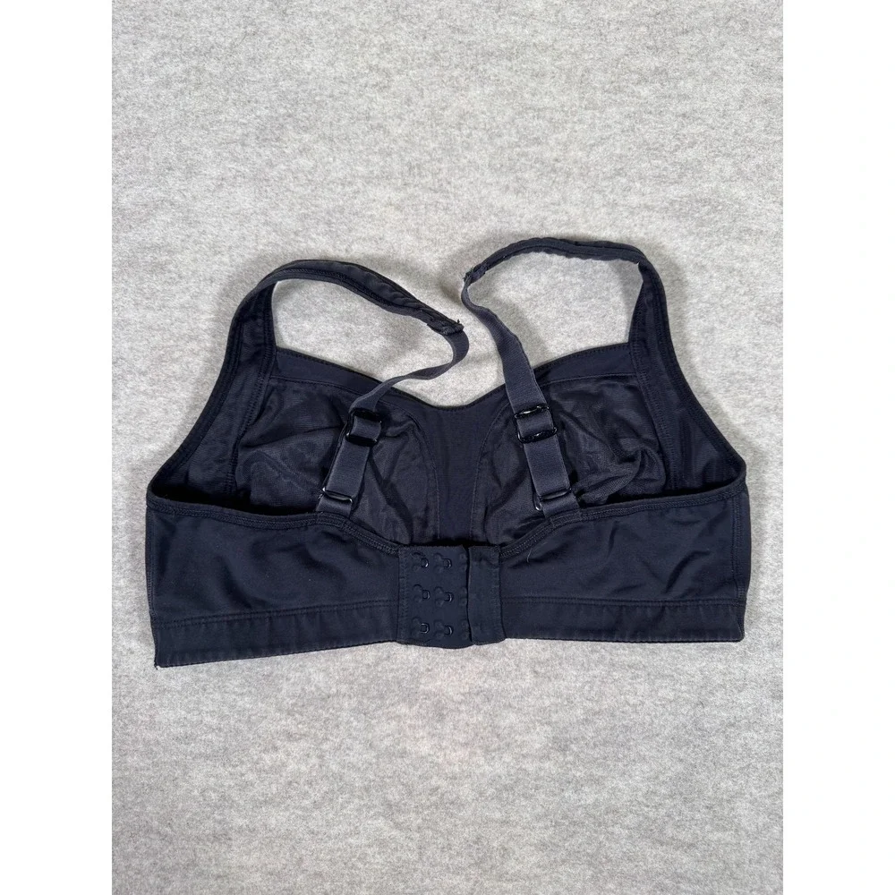 Lululemon Sports Bra Womens 34 Black Adjustable Straps Hook & Eye Yoga Running